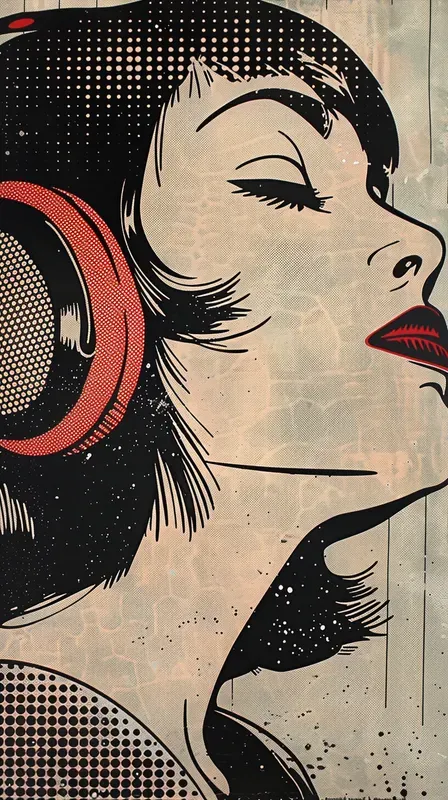 Halftone Portraits Pop Art Comic Retros