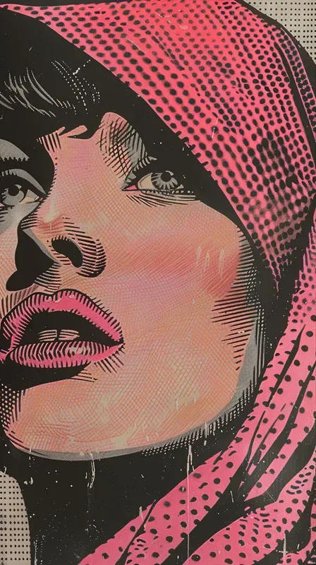 Halftone Portraits Pop Art Comic Retros