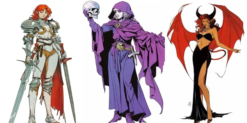 70s Comic Style Fantasy Characters generated by undefined