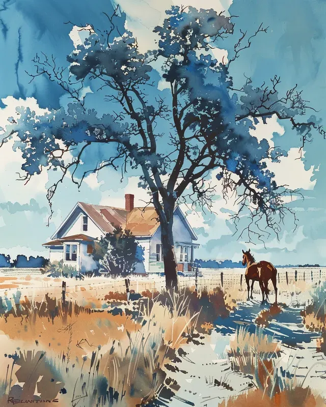 Watercolor Landscape Paintings Printables