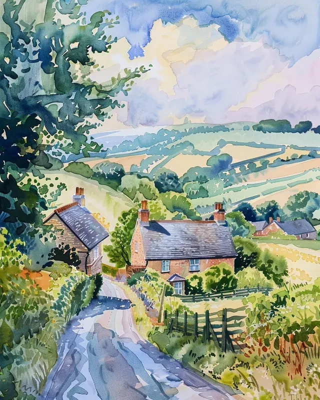 Watercolor Landscape Paintings Printables