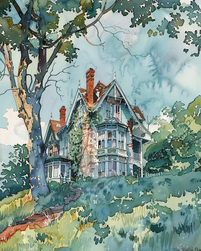 Watercolor Landscape Paintings Printables