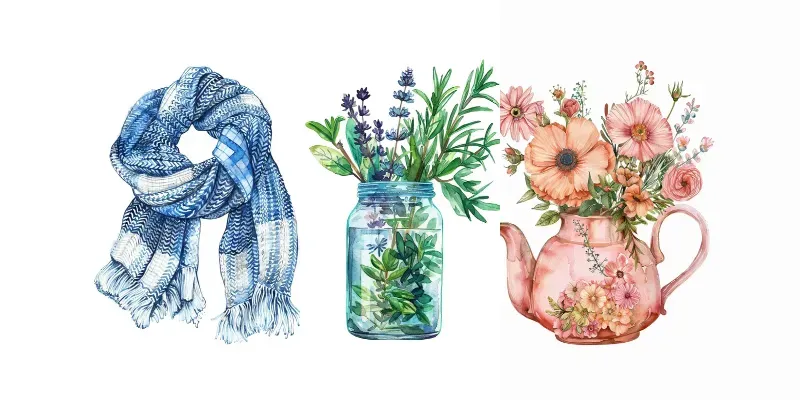 Watercolor Clipart Sticker Art generated by undefined