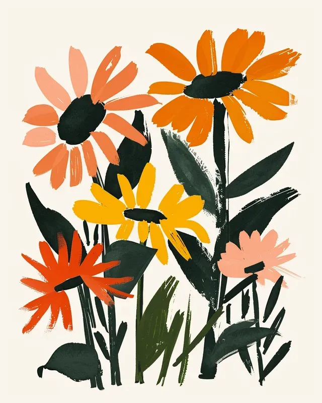 Cottagecore Abstract Nature Flowers