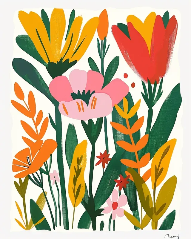 Cottagecore Abstract Nature Flowers