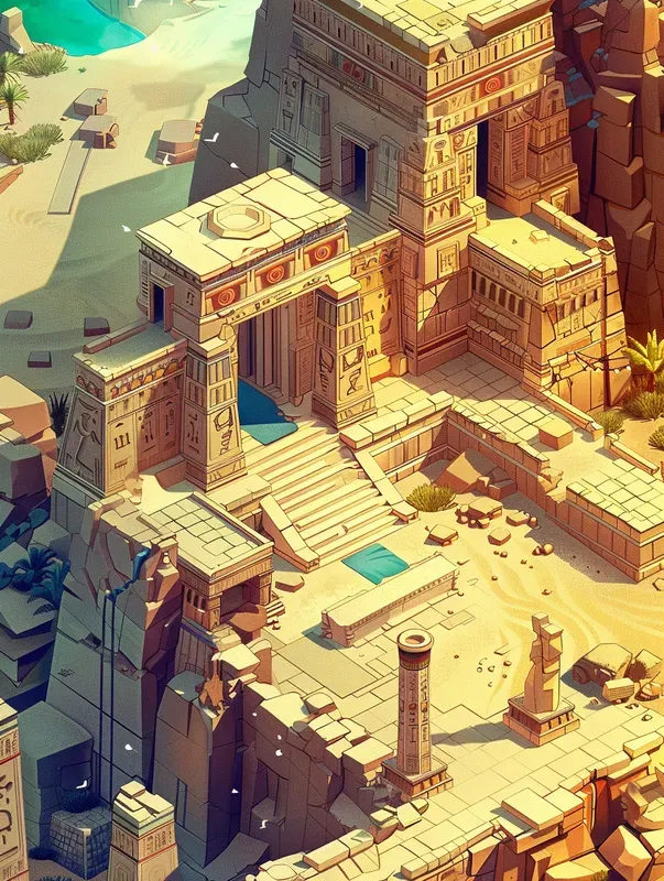 Isometric Game Map Views Concept Art
