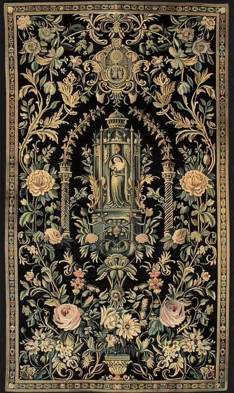 Black Vibrant Medieval Tapestry Fantasies