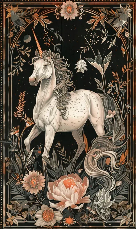 Black Vibrant Medieval Tapestry Fantasies