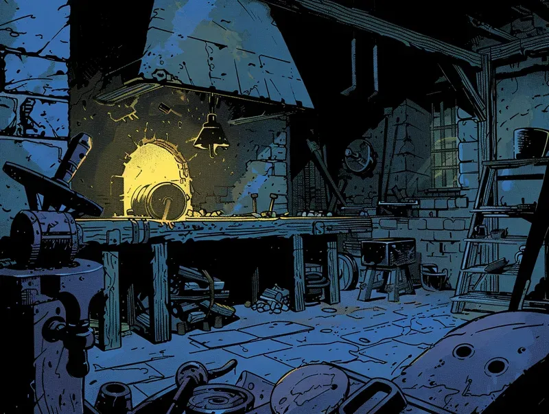 Fantasy Comic Book Panel Art