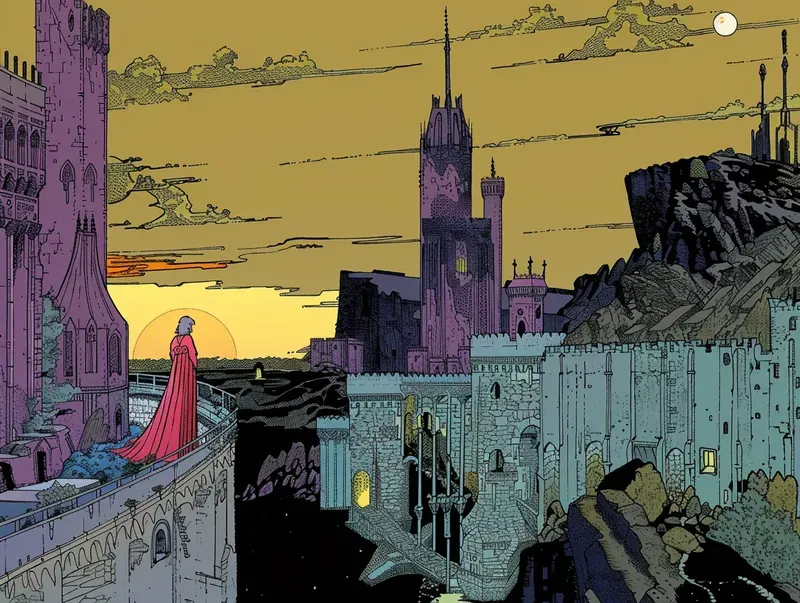 Fantasy Comic Book Panel Art