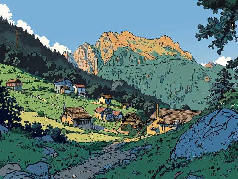 Fantasy Comic Book Panel Art