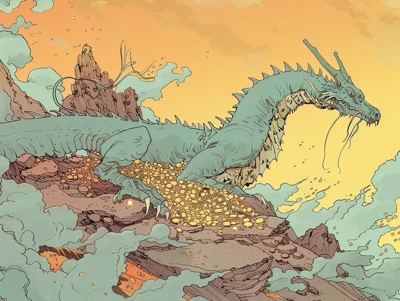 Fantasy Comic Book Panel Art