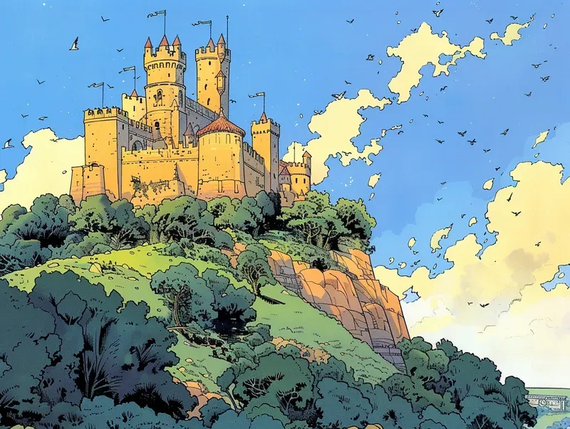 Fantasy Comic Book Panel Art