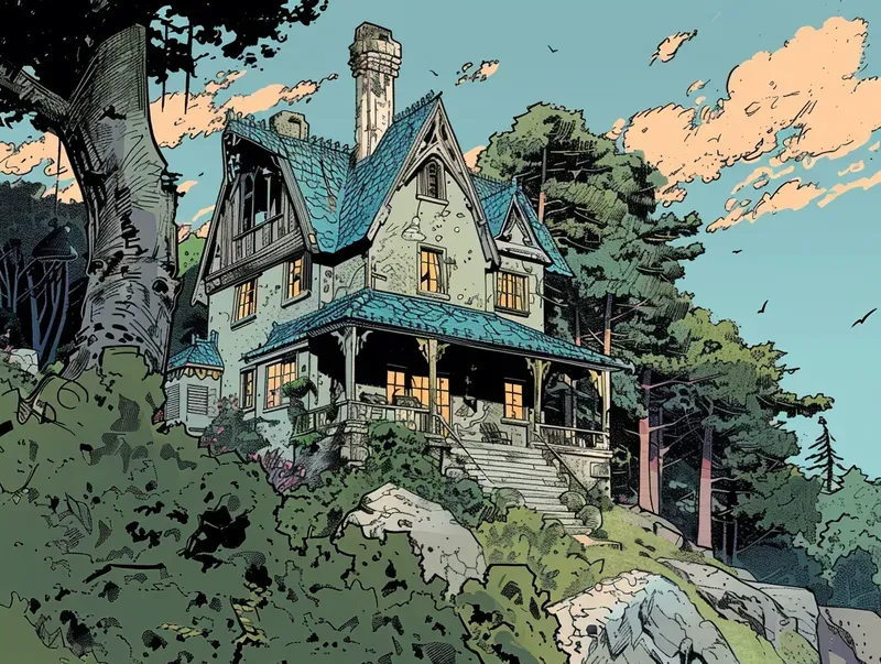 Fantasy Comic Book Panel Art