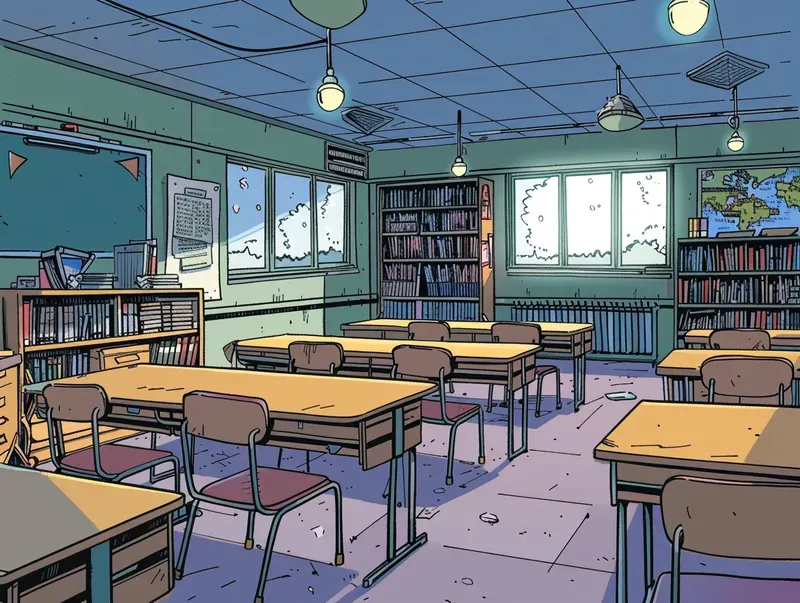 Flat Colored Comic Book Environments