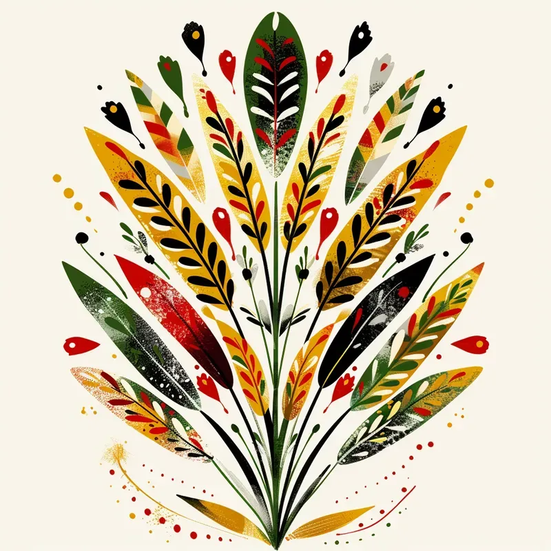 American Folk Art Motif Prints