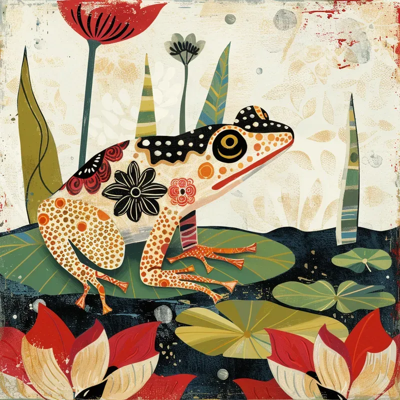 American Folk Art Motif Prints