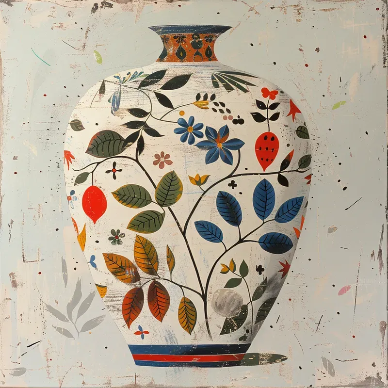 American Folk Art Motif Prints
