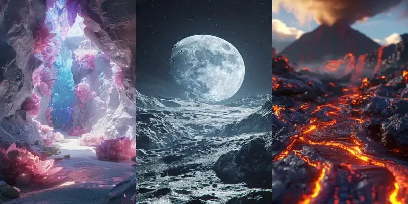 3D Rendered Landscapes Phone Wallpapers generated by undefined