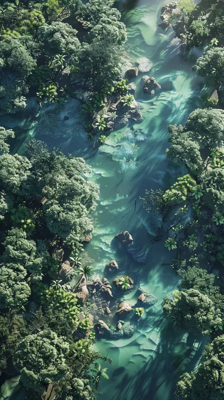 3D Render Arial Landscape Environments