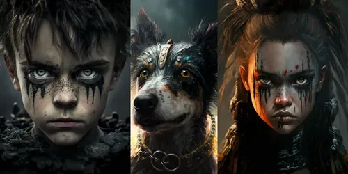Warrior Face Changers generated by midjourney