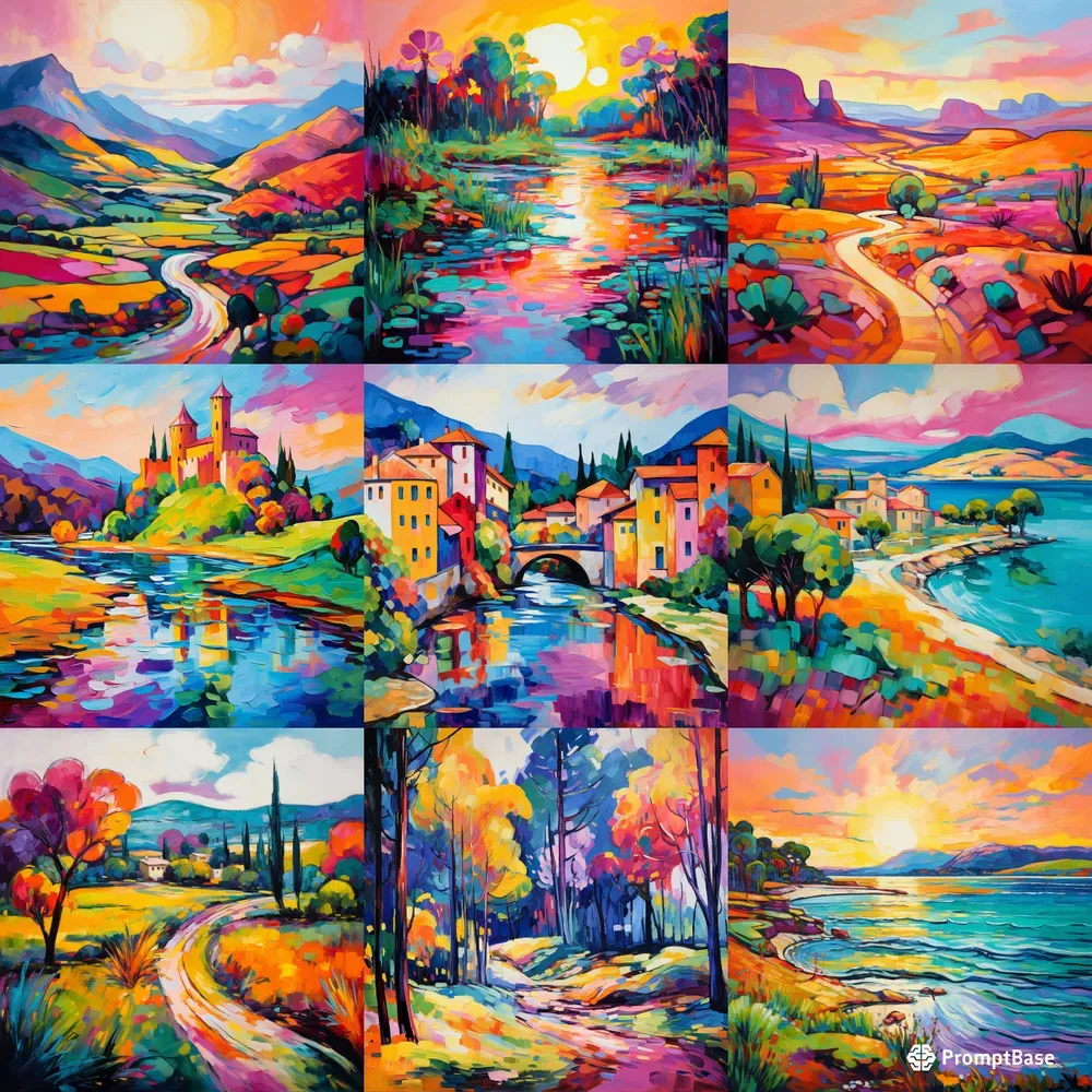 Fauvism Landscape Paintings Colorful Artworks