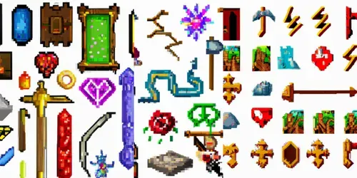 Pixel Art Game Assets generated by dalle