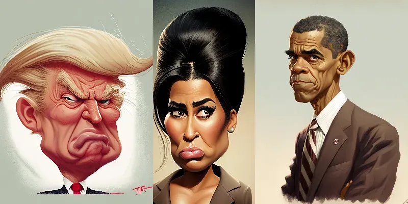 Celebrity Caricatures generated by undefined