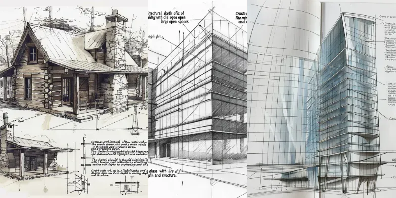 Versatile Architectural Sketches generated by undefined