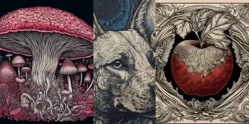 Gothic Woodcuts With Color generated by midjourney