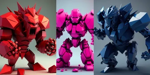 Robot Characters generated by midjourney