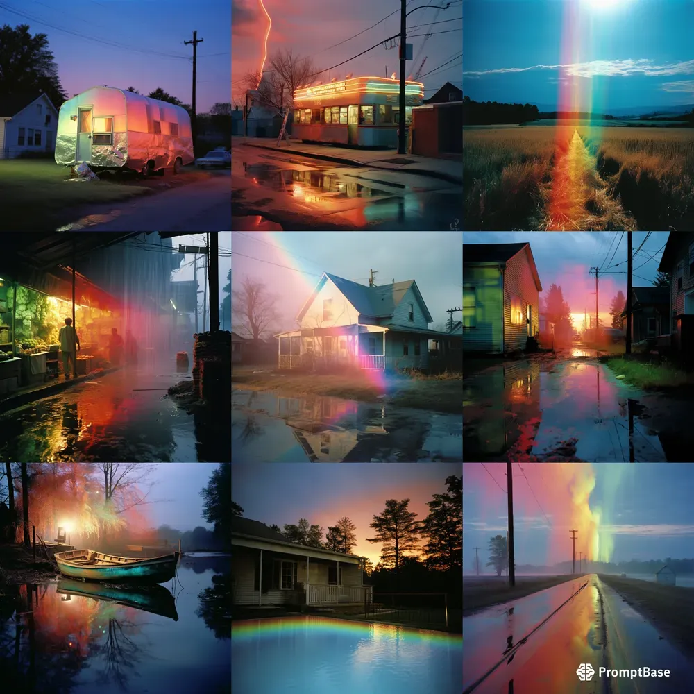 Rainbow Refraction Photographs