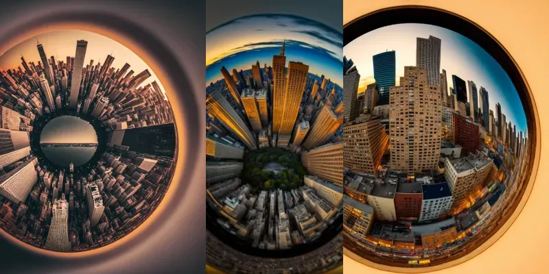 Fisheye City Skylines generated by undefined