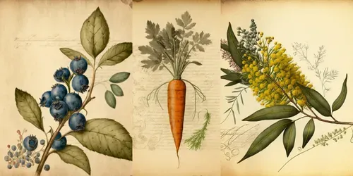 Vintage Botanical Illustrations generated by midjourney