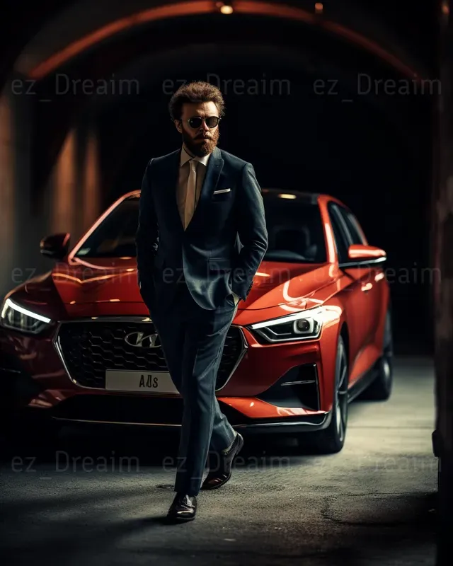 Elegant Car Portraits With People