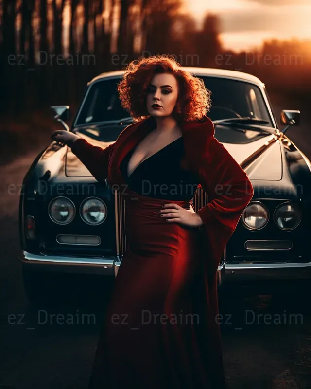 Elegant Car Portraits With People