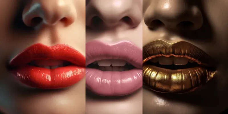 Intense Lips In Multiple Vibrant Shades generated by undefined