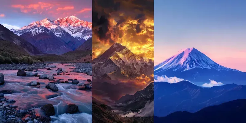 Epic Cinematic Mountain Landscapes generated by undefined