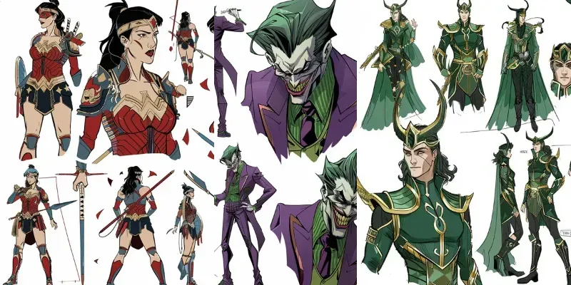 Comic Fusion Character Design Kits generated by undefined