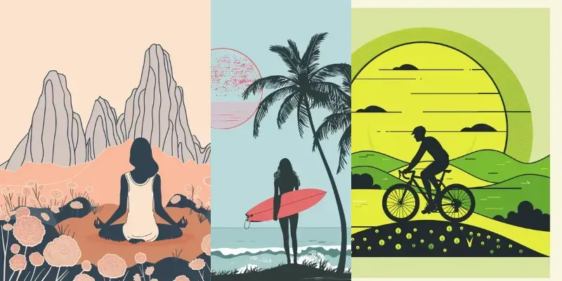 Serene Sports Escapes Art Series generated by undefined