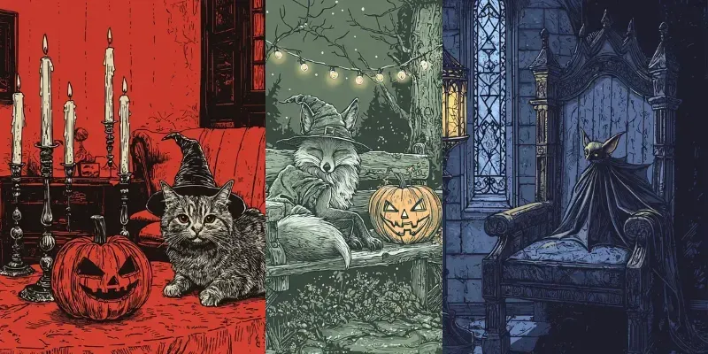 Halloween Haunt Elegant Art Scenes generated by midjourney