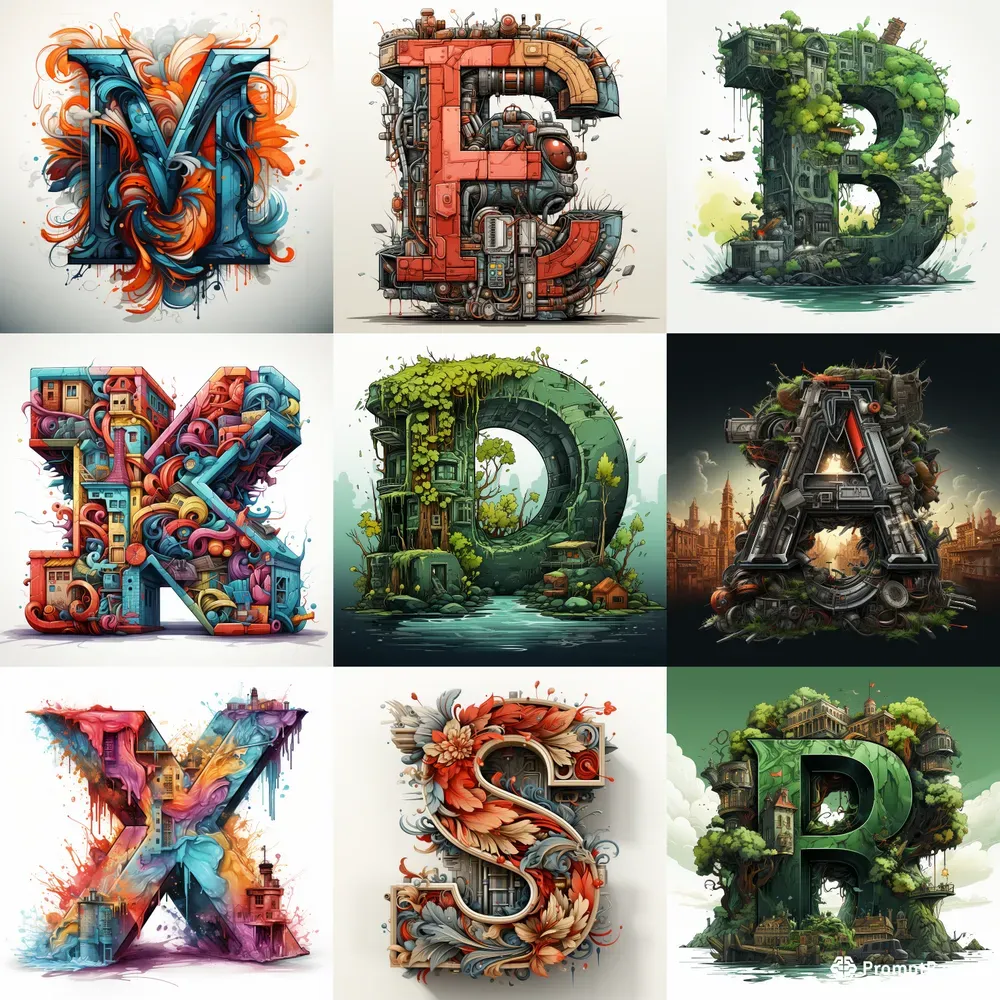 Capital Graffiti Letters 3D