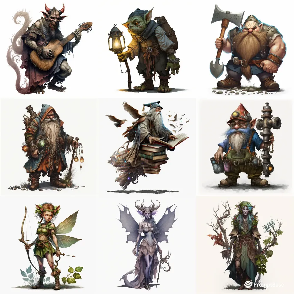 Illustrated Fantasy Characters