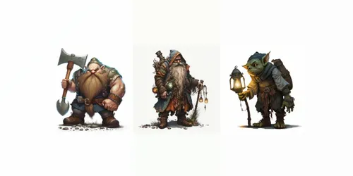 Illustrated Fantasy Characters generated by midjourney