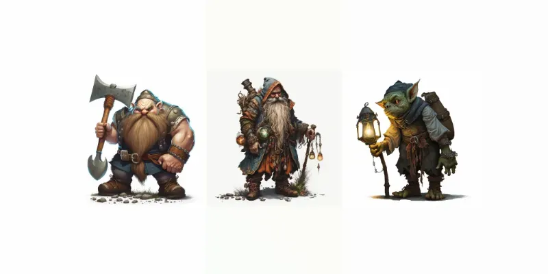 Illustrated Fantasy Characters generated by undefined