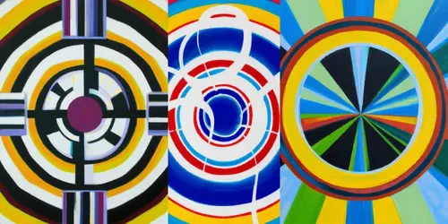 Geometric Paintings generated by dalle