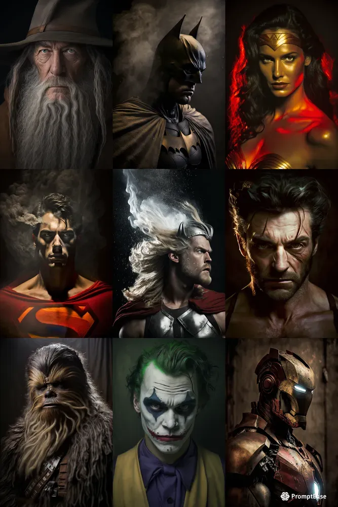 High-res Superhero Cinematic Stills