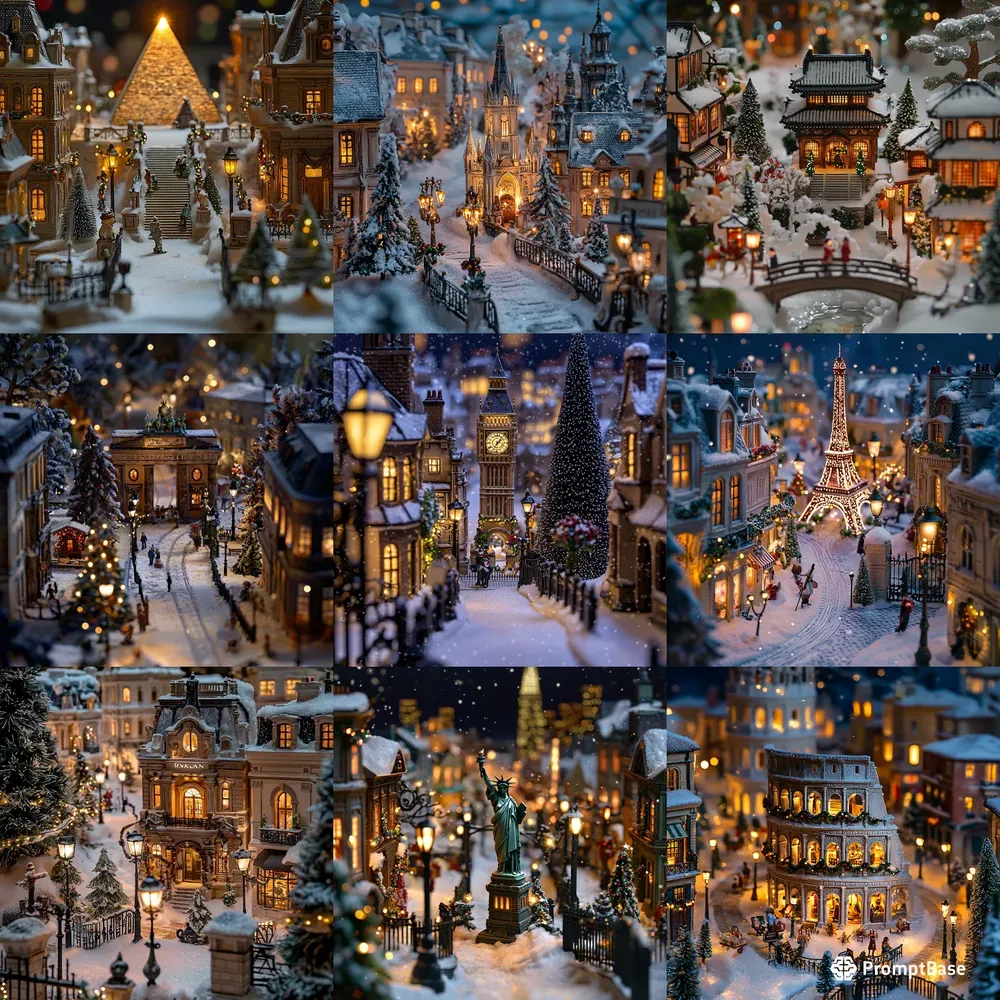 Christmas Landmarks In Miniature