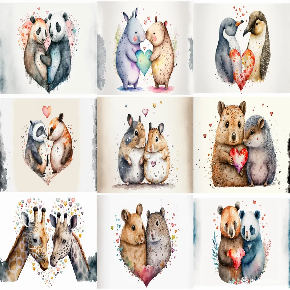 Valentines Day Animal Cards