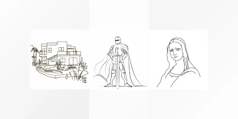 Minimalist Artistic Outlines generated by undefined